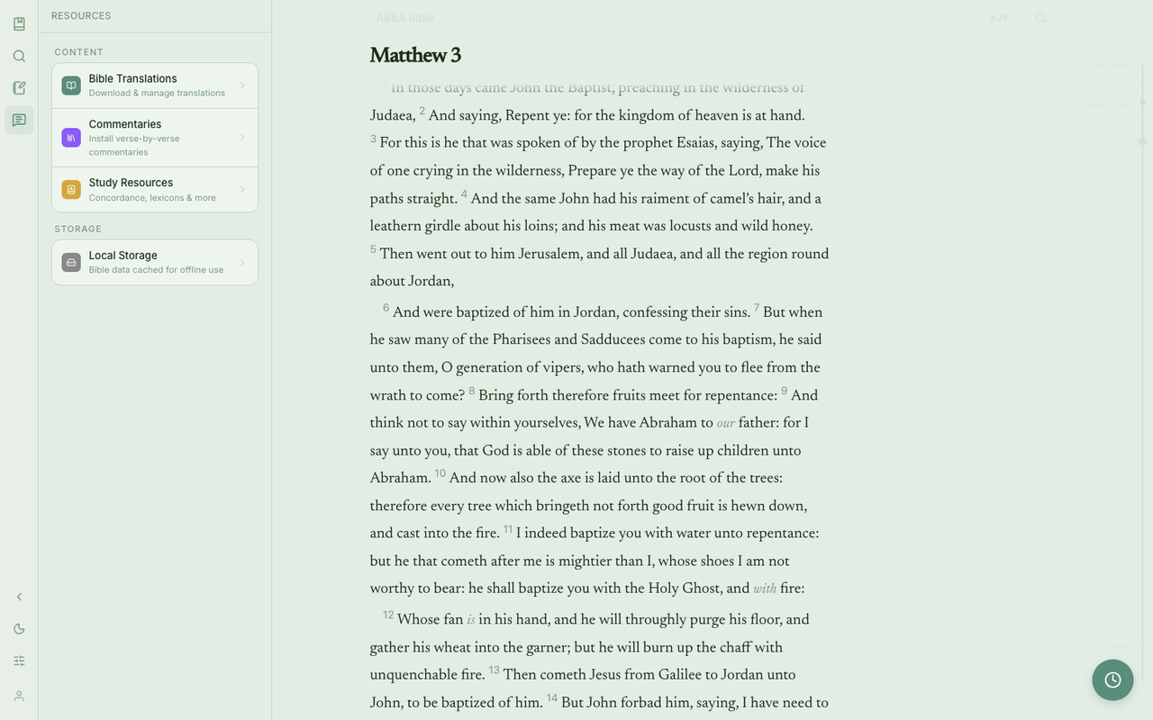 ABBA Resources — translations, commentaries, study tools